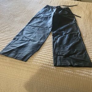 Faux leather Black flare pants